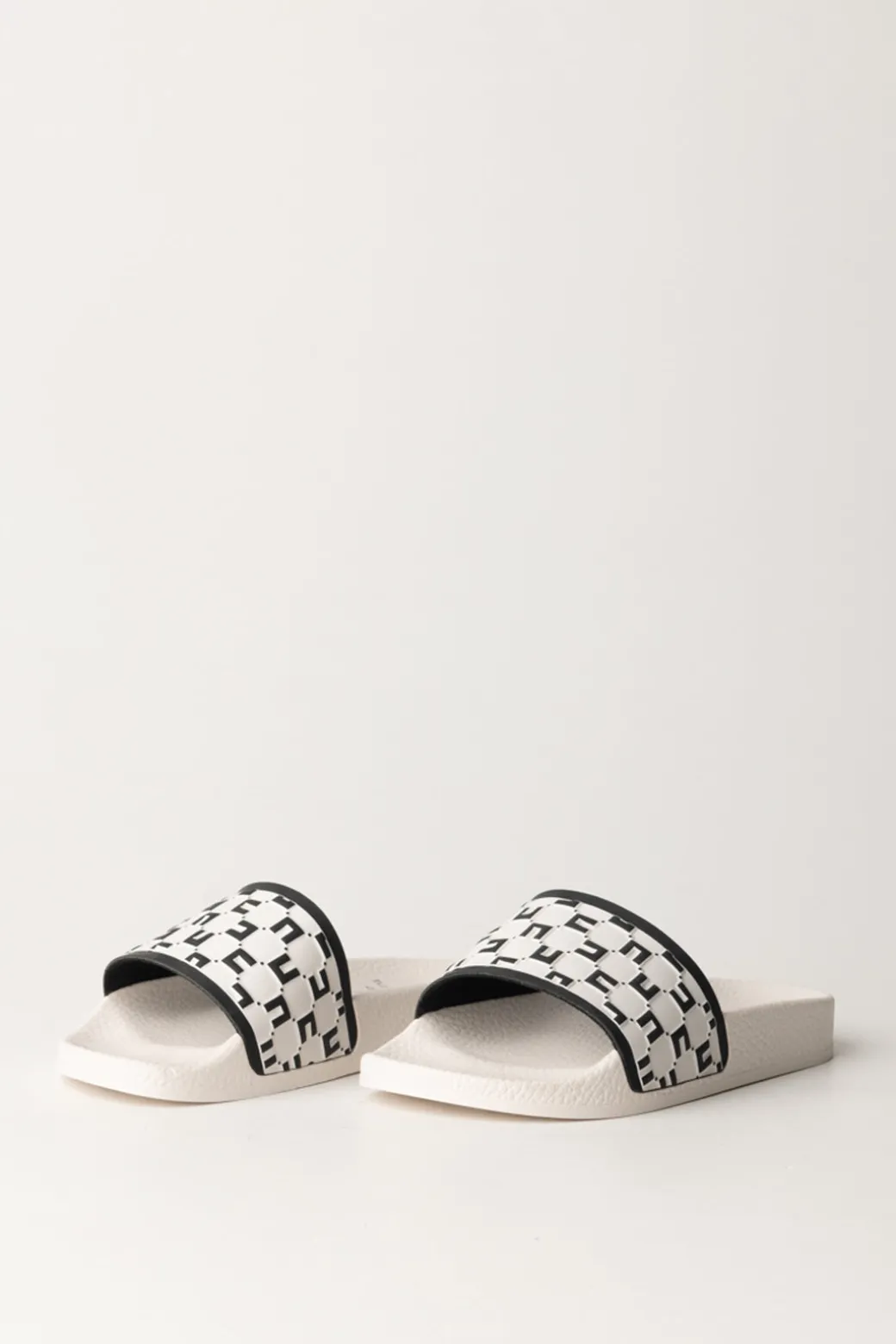 Elisabetta Franchi Bambina Sandali Pool con LoghiBUTTER/BLACK