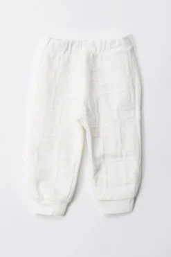 Elisabetta Franchi Bambina Completo Body e Leggings Logo EmbossedIVORY/IVORY