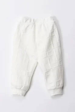 Elisabetta Franchi Bambina Completo Body e Leggings Logo EmbossedIVORY/IVORY