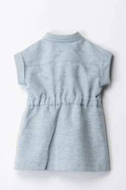 Elisabetta Franchi Bambina Mini Abito In Jeans con TascaHEAVENLY