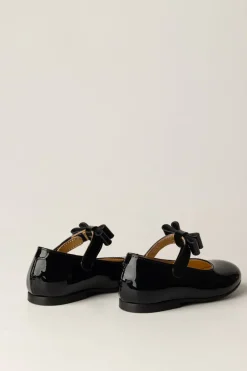 Elisabetta Franchi Bambina Ballerine Lucide con FiocchettoNERO