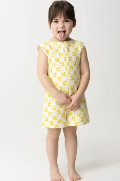 Elisabetta Franchi Bambina Tuta Corta Stampa Logo CubicaBUTTER/CEDAR