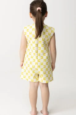 Elisabetta Franchi Bambina Tuta Corta Stampa Logo CubicaBUTTER/CEDAR