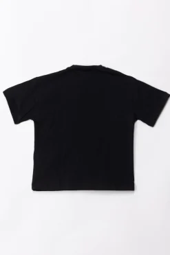 Elisabetta Franchi Bambina T-shirt Over con Stampa LogoBLACK/IVORY