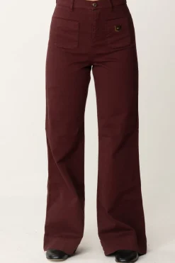 Elisabetta Franchi Bambina Pantalone Gamba Dritta con Placca LogoROUGE NOIR