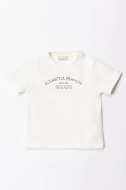 Elisabetta Franchi Bambina T-shirt Stampa ReservedIVORY/BLACK