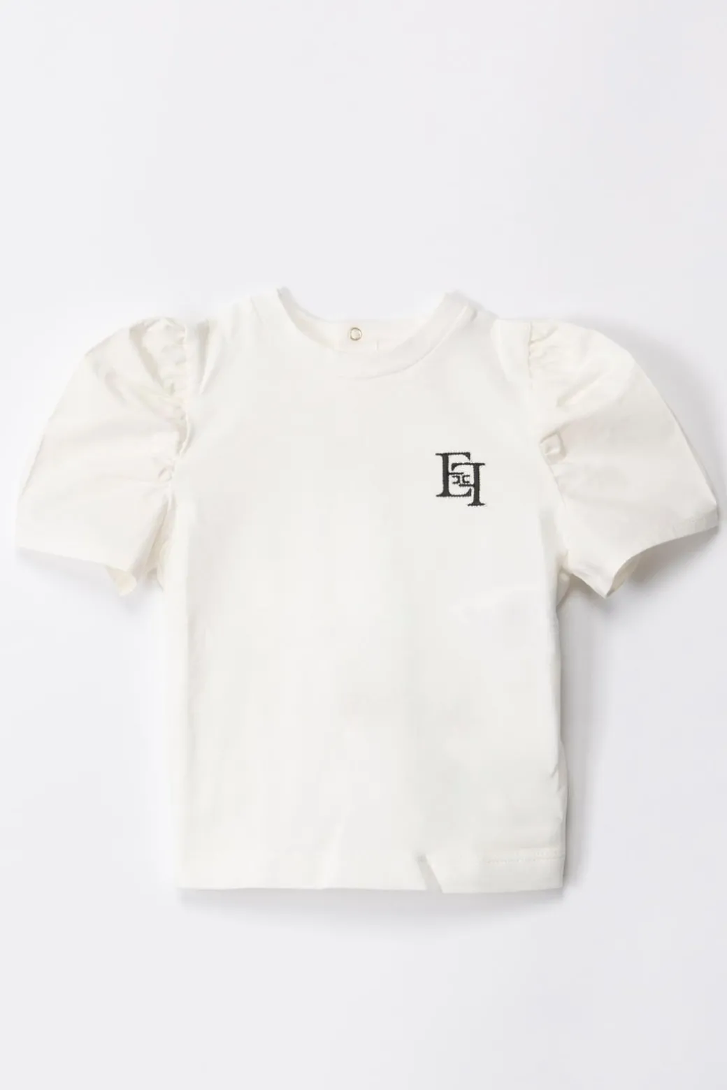 Elisabetta Franchi Bambina Completo T-shirt e Leggings con RicamoIVORY/BLACK