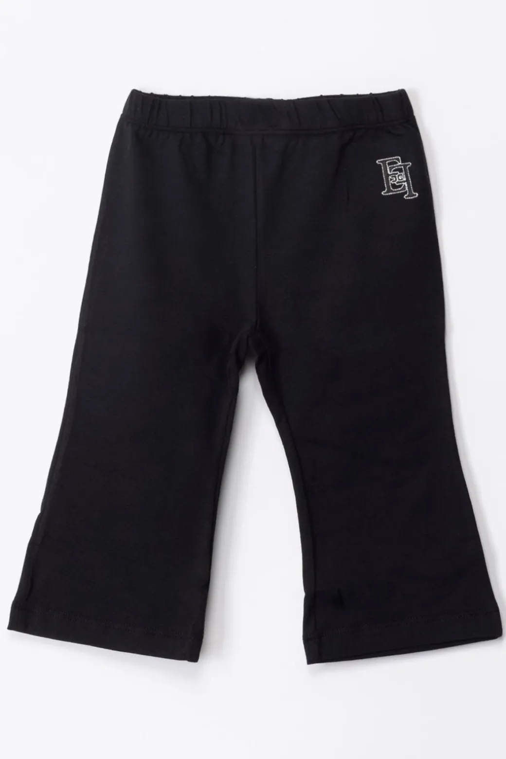 Elisabetta Franchi Bambina Completo T-shirt e Leggings con RicamoIVORY/BLACK