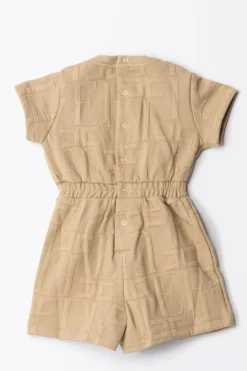 Elisabetta Franchi Bambina Pagliaccetto In Felpa con Logo EmbossedSAND