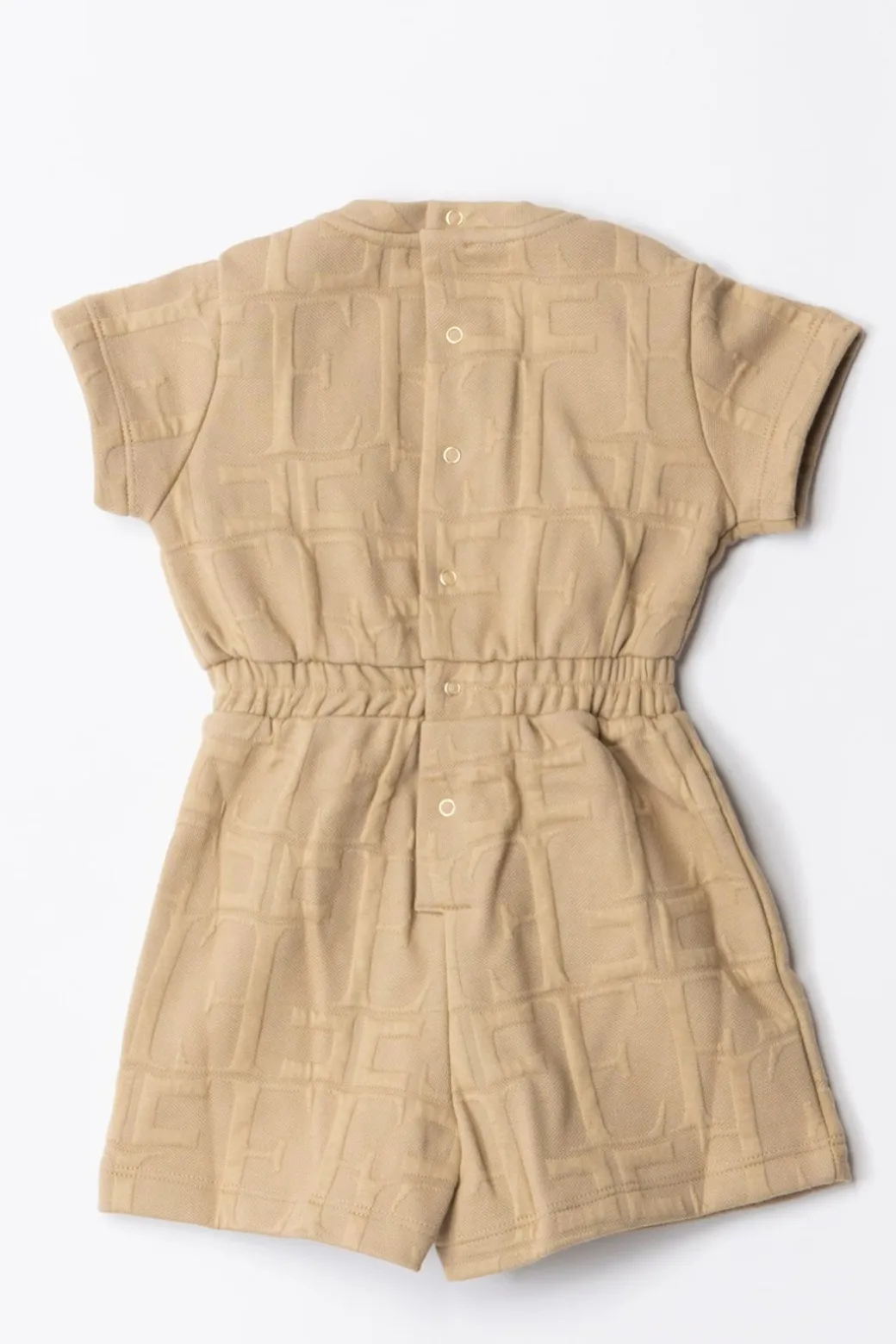 Elisabetta Franchi Bambina Pagliaccetto In Felpa con Logo EmbossedSAND