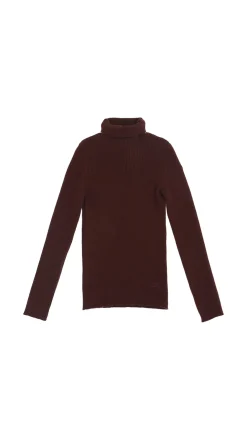 Elisabetta Franchi Bambina Maglia a Lupetto a CostineROUGE NOIR