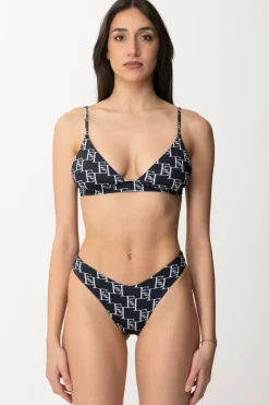 Elisabetta Franchi Bikini con Stampa LogoNERO/BURRO