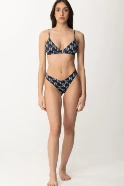 Elisabetta Franchi Bikini con Stampa LogoNERO/BURRO
