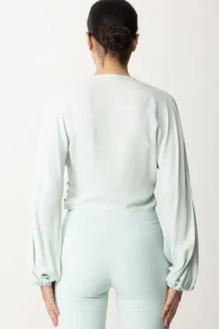 Elisabetta Franchi Blusa Cropped con NodoACQUA