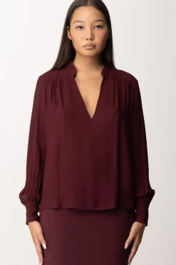 Elisabetta Franchi Blusa con Inserto a Righe e LogoROUGE NOIR