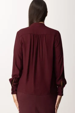 Elisabetta Franchi Blusa con Inserto a Righe e LogoROUGE NOIR