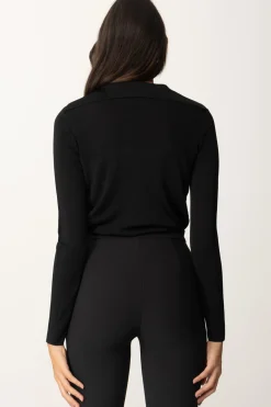 Elisabetta Franchi Body con Ricamo LogoNERO