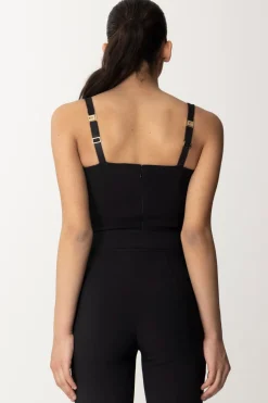 Elisabetta Franchi Body con Fiocco In RasoNERO