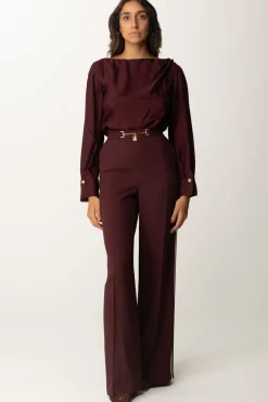 Elisabetta Franchi Body In Raso Jacquard con CollanaROUGE NOIR