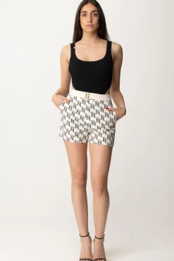 Elisabetta Franchi Body Sgambato a CostineNERO