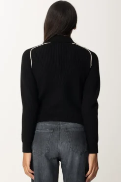 Elisabetta Franchi Bomber In Viscosa con Patch LogoNERO/BURRO