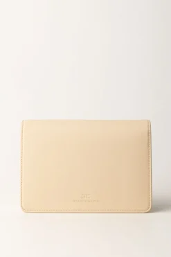 Elisabetta Franchi Borsa a Tracolla con Logo In MetalloCREMA