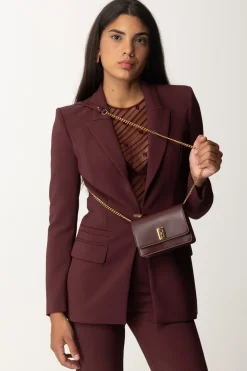 Elisabetta Franchi Borsa a Tracolla In Nappa LucidaROUGE NOIR