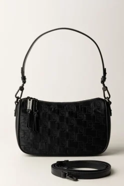 Elisabetta Franchi Borsa a Spalla Piccola In Raso RicamatoNERO