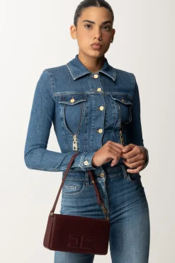 Elisabetta Franchi Borsa con Logo EmbossedROUGE NOIR