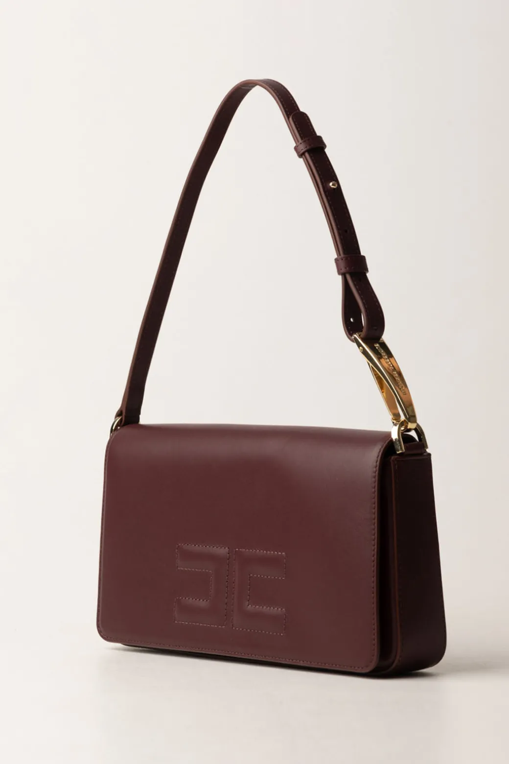 Elisabetta Franchi Borsa con Logo EmbossedROUGE NOIR