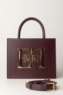 Elisabetta Franchi Borsa a Mano Piccola con LogoROUGE NOIR