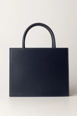 Elisabetta Franchi Borsa a Mano Piccola con LogoNAVY