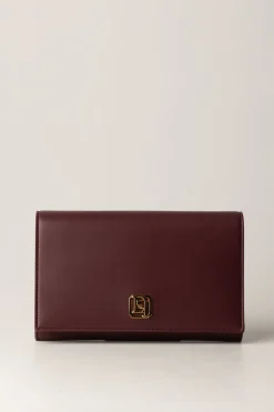 Elisabetta Franchi Borsa Baguette In Nappa con Placca LogoROUGE NOIR