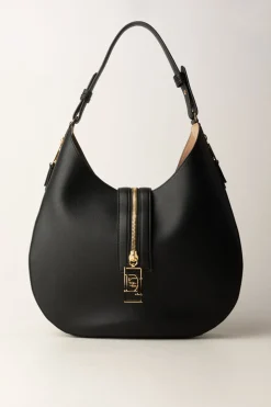 Elisabetta Franchi Borsa Hobo Grande Pelle con ZipNERO