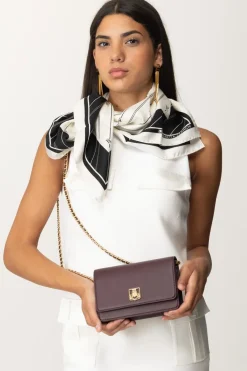 Elisabetta Franchi Borsa a Tracolla con Placca LogataROUGE NOIR