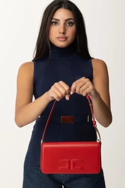 Elisabetta Franchi Borsa con Logo EmbossedRED PASSION
