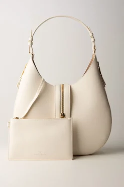 Elisabetta Franchi Borsa Hobo Grande Pelle con ZipBURRO
