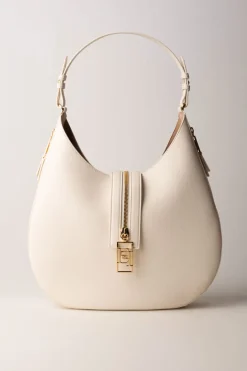 Elisabetta Franchi Borsa Hobo Grande Pelle con ZipBURRO