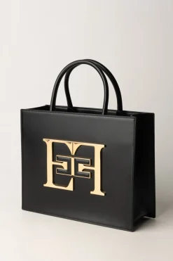 Elisabetta Franchi Borsa a Mano Media con LogoNERO