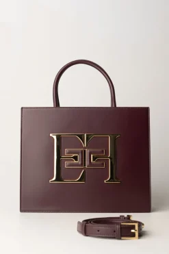 Elisabetta Franchi Borsa a Mano Media con LogoROUGE NOIR