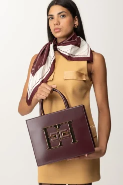 Elisabetta Franchi Borsa a Mano Media con LogoROUGE NOIR