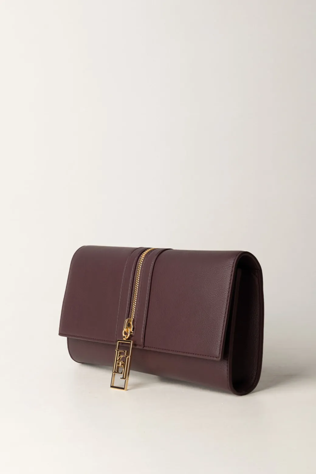 Elisabetta Franchi Borsa Baguette con ZipROUGE NOIR