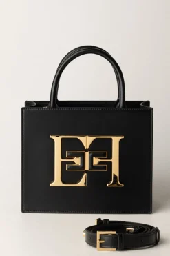 Elisabetta Franchi Borsa a Mano Piccola con LogoNERO