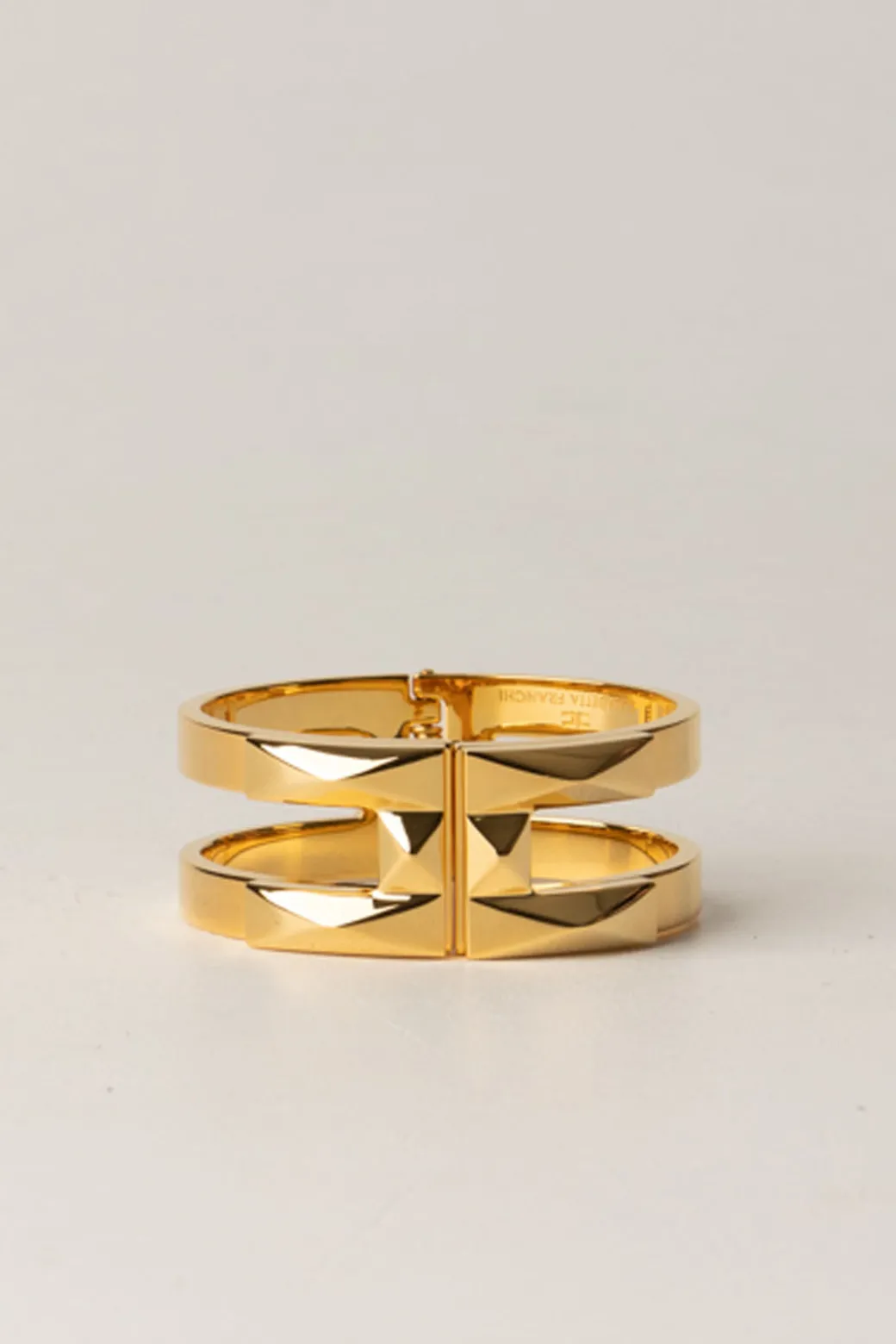 Elisabetta Franchi Bracciale Rigido LogatoORO GIALLO