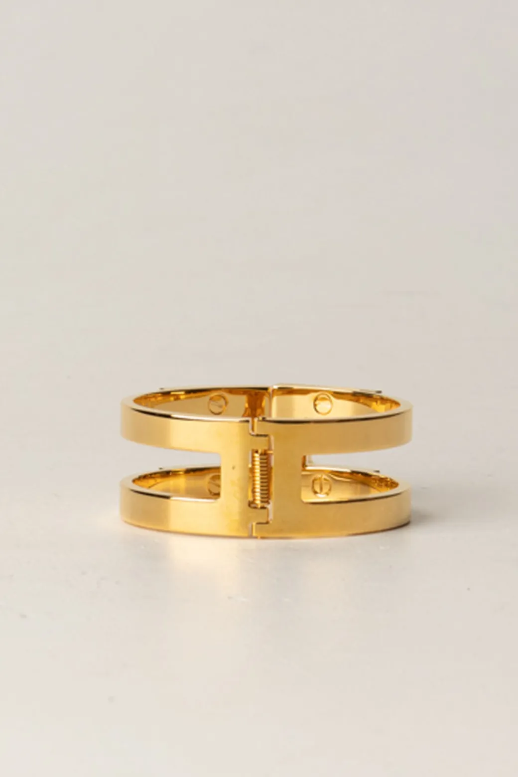 Elisabetta Franchi Bracciale Rigido LogatoORO GIALLO