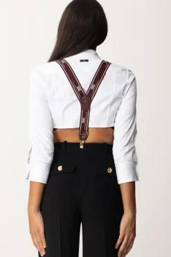 Elisabetta Franchi Bretelle LogateROUGE NOIR