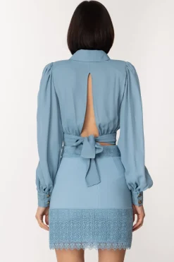 Elisabetta Franchi Camicia Crop con Dettagli a JourCARTADAZUCCHERO