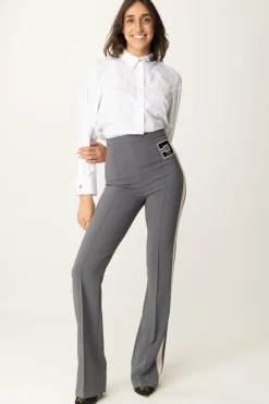 Elisabetta Franchi Camicia con Ricamo Logo StemmaBIANCO