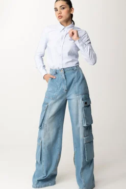 Elisabetta Franchi Camicia In Popeline Ricamo LogoOXFORD