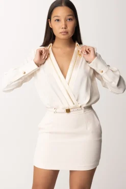 Elisabetta Franchi Camicia Body a Incrocio con ZipBURRO